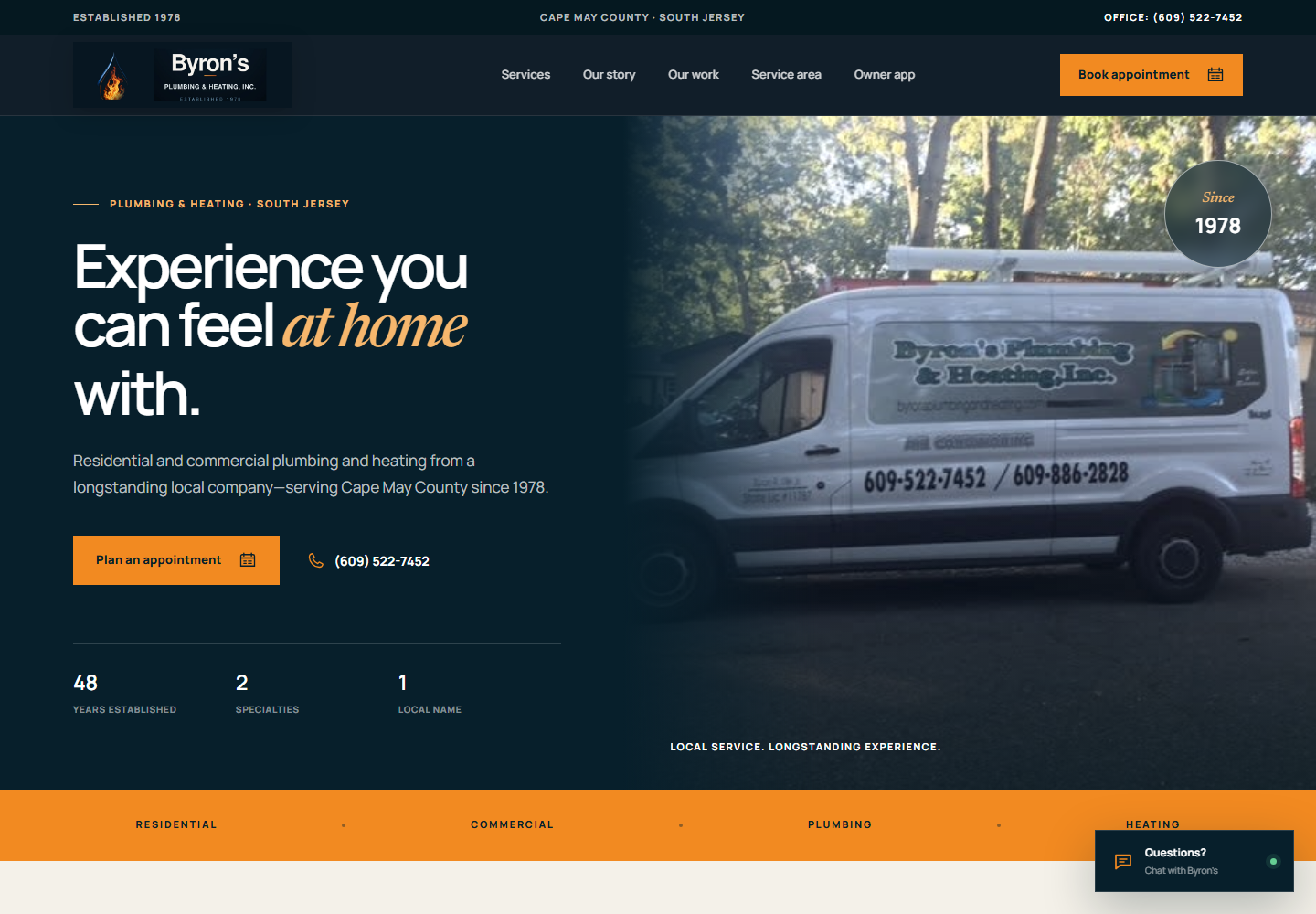 Byron's Plumbing & Heating project preview