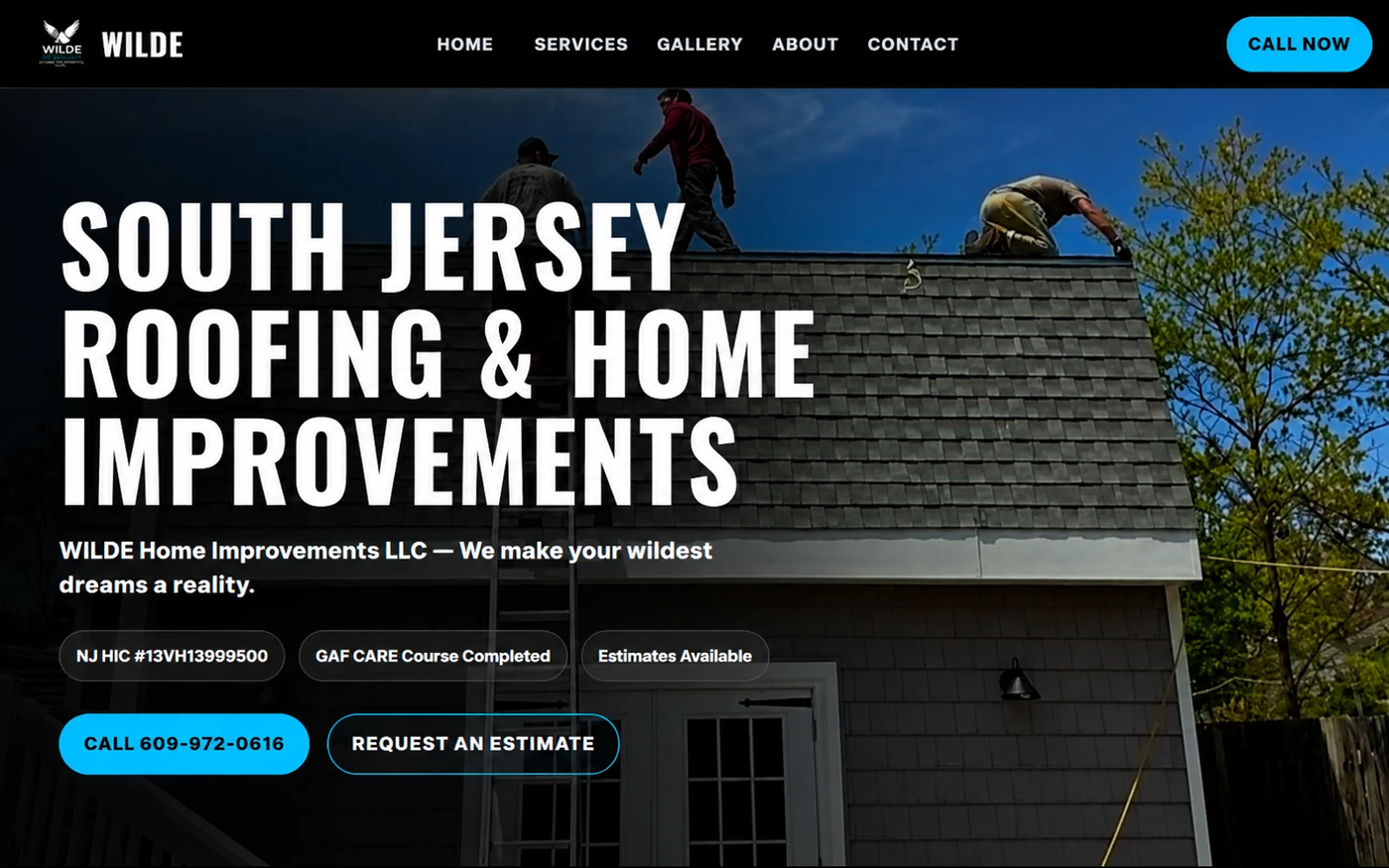 Wilde Home Improvements project screenshot